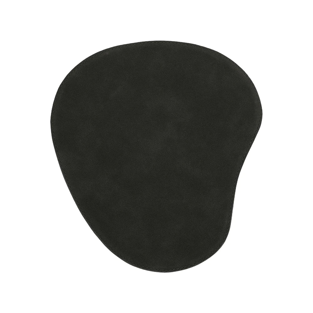 Design Crazy Horse Leather Ergonomic Mouse Pad Memory Foam Wrist Rest Stitched Edge Non
