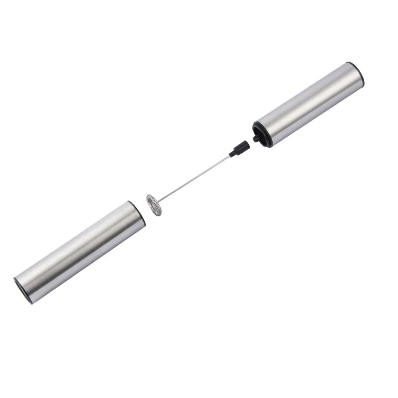Stainless Steel Electric Milk Frother Handheld Coffee Blender Rechargeable Egg Beater