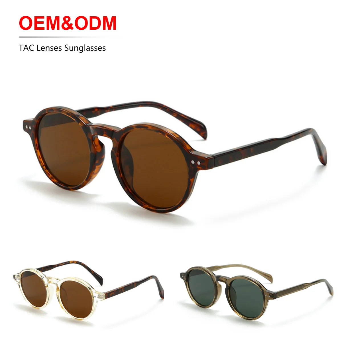 Sunglasses Vintage Fashion Oval Uv Polarized Sunglasses Women'S Designer Thick Acetate