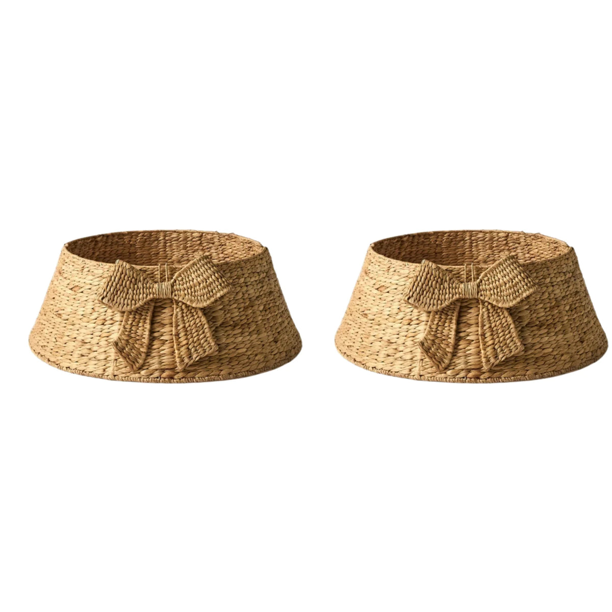 Charming Water Hyacinth Handmade Durable Christmas Tree Collar Natural Sustainable Tree