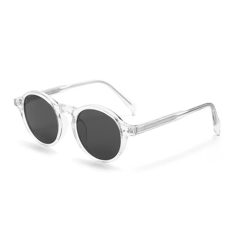Sunglasses Vintage Fashion Oval Uv Polarized Sunglasses Women'S Designer Thick Acetate