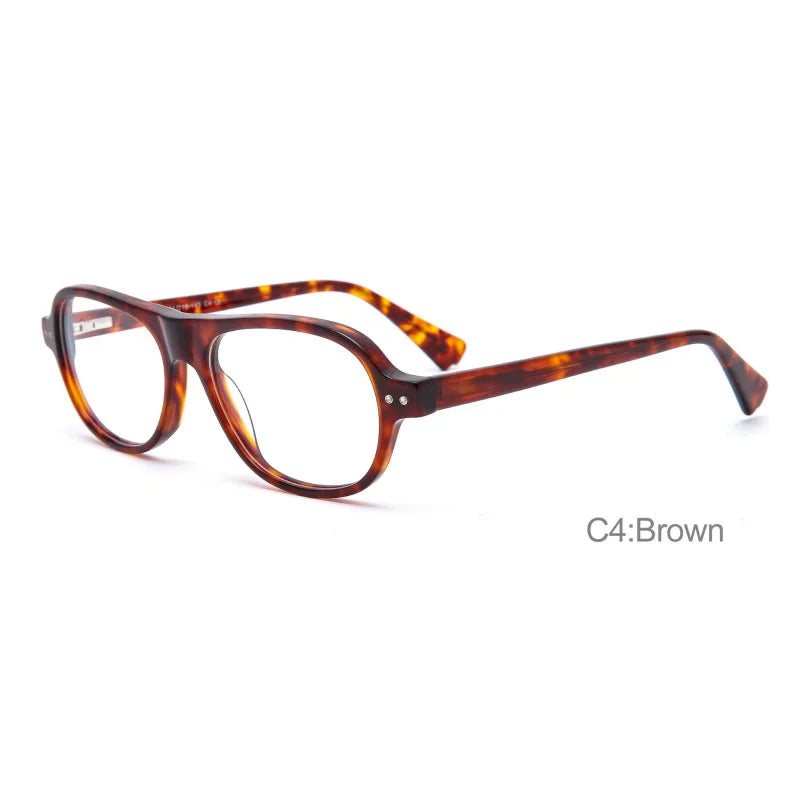 Women'S Designer Thick Acetate Sunglasses Retro Mens Sunglasses Vintage Fashion Oval Uv
