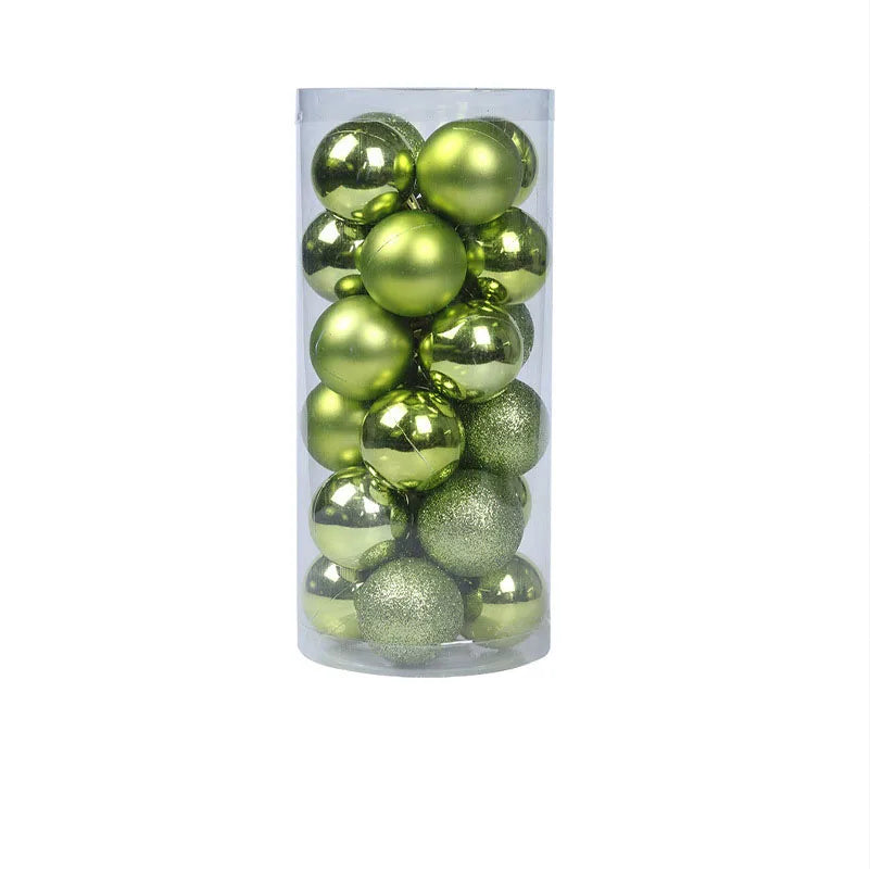 3/4/6/8cm Christmas Balls Set | 24pcs Plastic Electroplated Colorful Balls, Tree Hanging