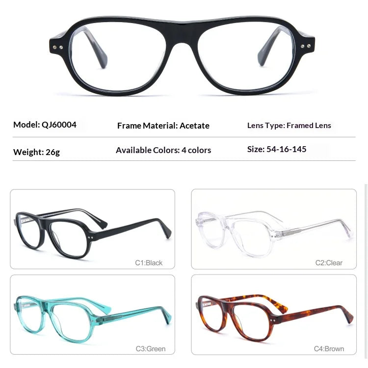 Women'S Designer Thick Acetate Sunglasses Retro Mens Sunglasses Vintage Fashion Oval Uv