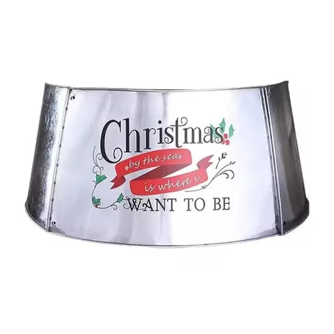 Metal Iron Christmas Decoration Tree Collar Festival Home Garden Decoration Tree Collar