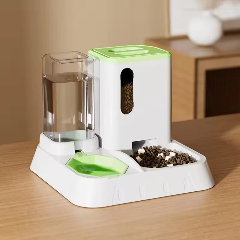 Self Dispensing Pet Feeder and Water Station Automatic Gravity Feeder for Cats and Dogs