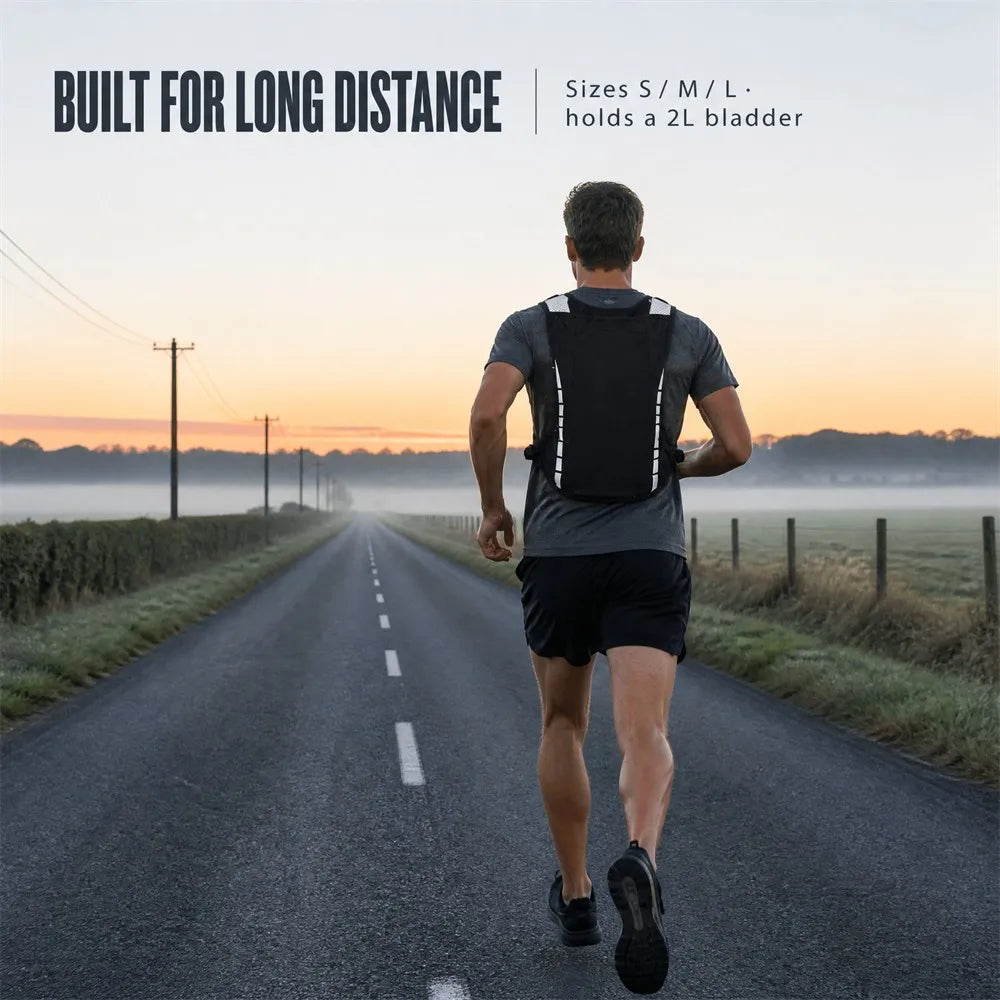Fashion Nylon Waterproof Hydration Running Vest Backpack Cycling Hiking Marathon-Portable
