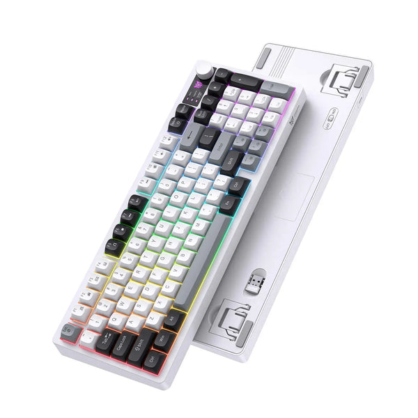 MT902 3-Mode RGB Wireless Mechanical Feel Gaming Keyboard with Multimedia Control Knob