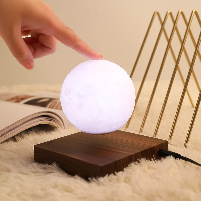 Magnetic Levitation 85mm 3D Printing Night Light Moon Lamp for Home Decoration Christmas