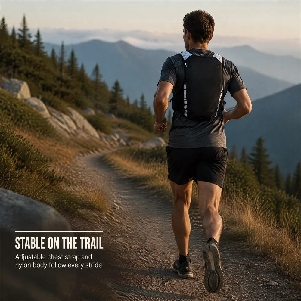 Fashion Nylon Waterproof Hydration Running Vest Backpack Cycling Hiking Marathon-Portable