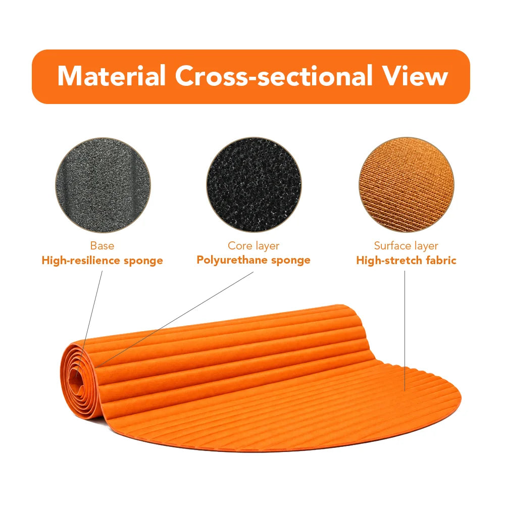 Yoga Mat 10mm Thick Non Slip Polyurethane Sponge High Stretch Fabric Yoga Mat