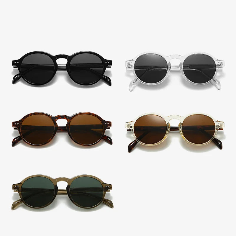 Sunglasses Vintage Fashion Oval Uv Polarized Sunglasses Women'S Designer Thick Acetate
