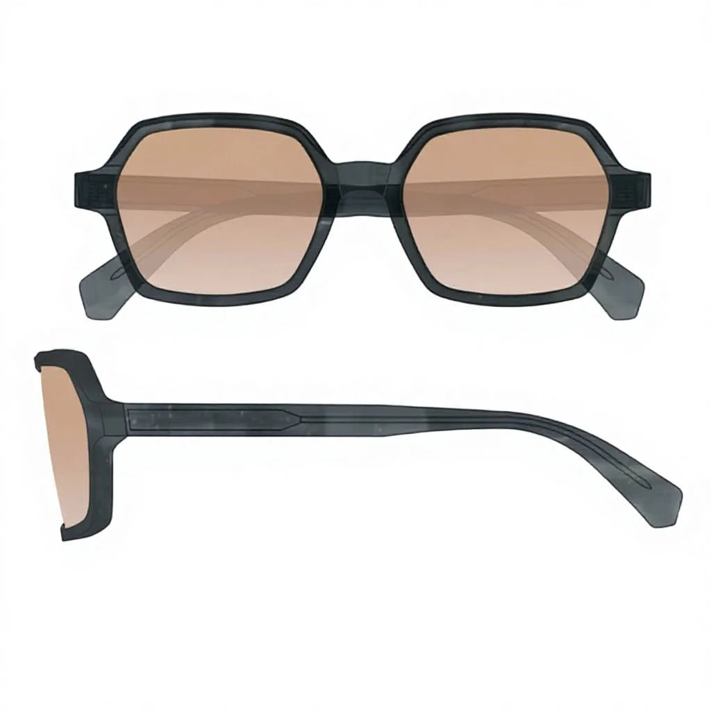 Acetate Polarized Square Sunglasses Men Women