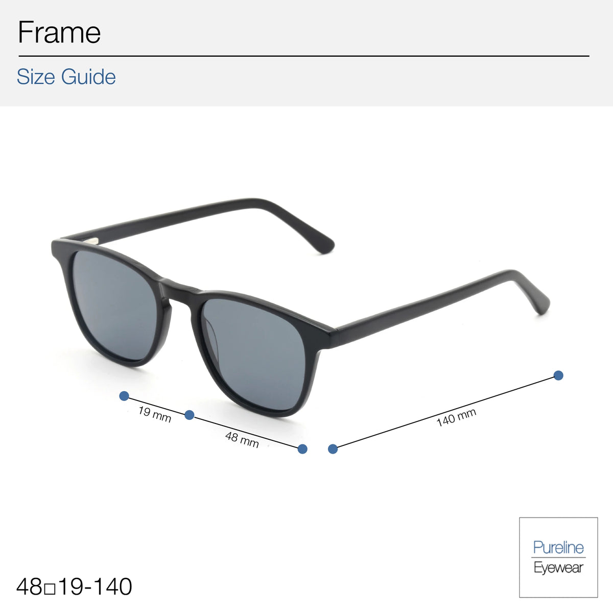 Classic Square Frame Polarized Sunglasses Unisex Designer Shades Grey Lenses Customizable