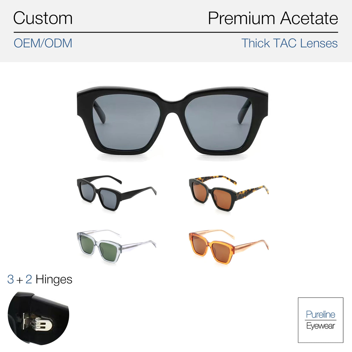 Luxury Unisex Designer Polarized Sunglasses Light Weight Fashionable Frames UV400