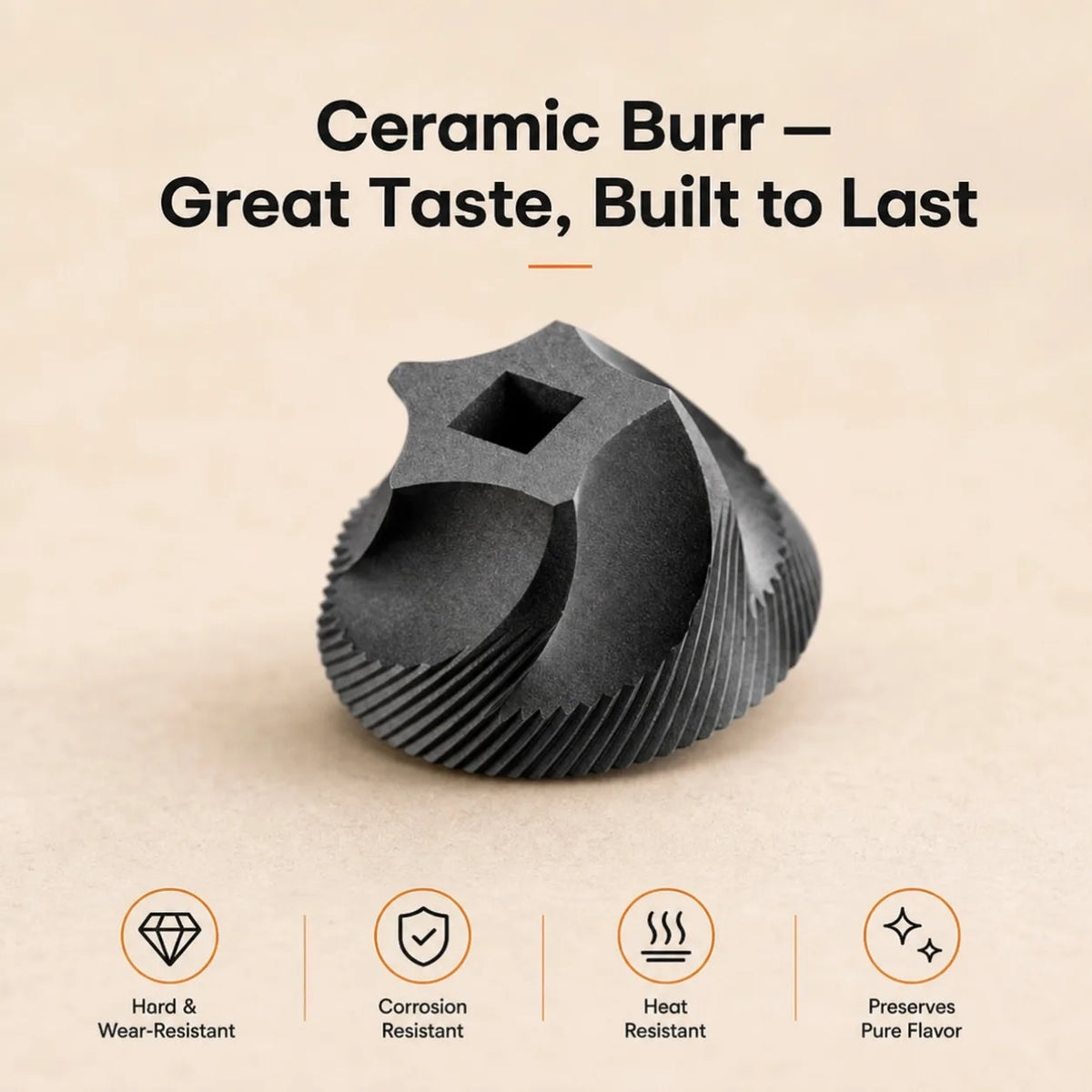 Portable Electric Coffee Grinder Ceramic Conical Burr 40 Adjustable Coarseness Levels USB