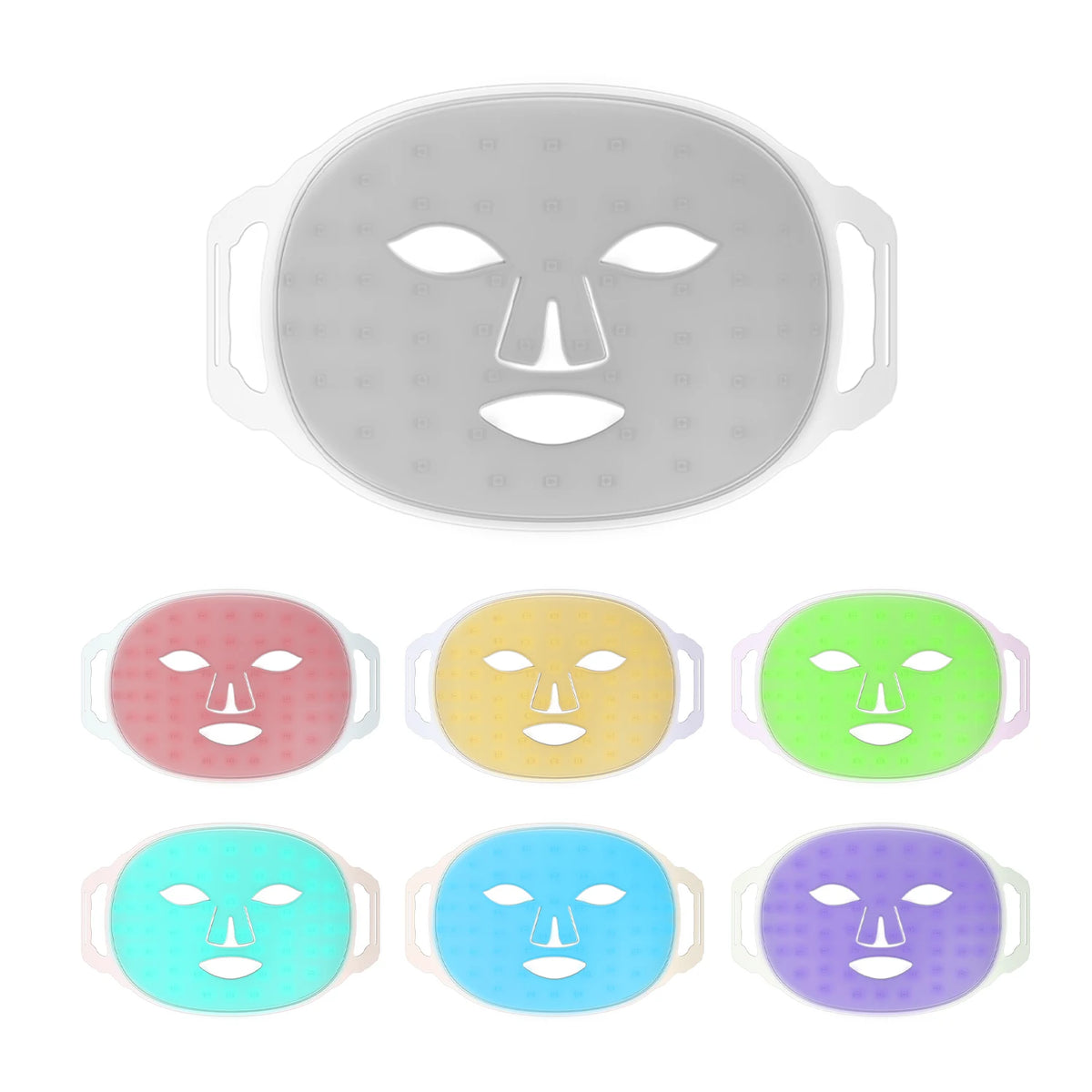 4D Red Light Therapy LED Face Facial Mask Wireless 7 Color Silicone Mask for Skin Care
