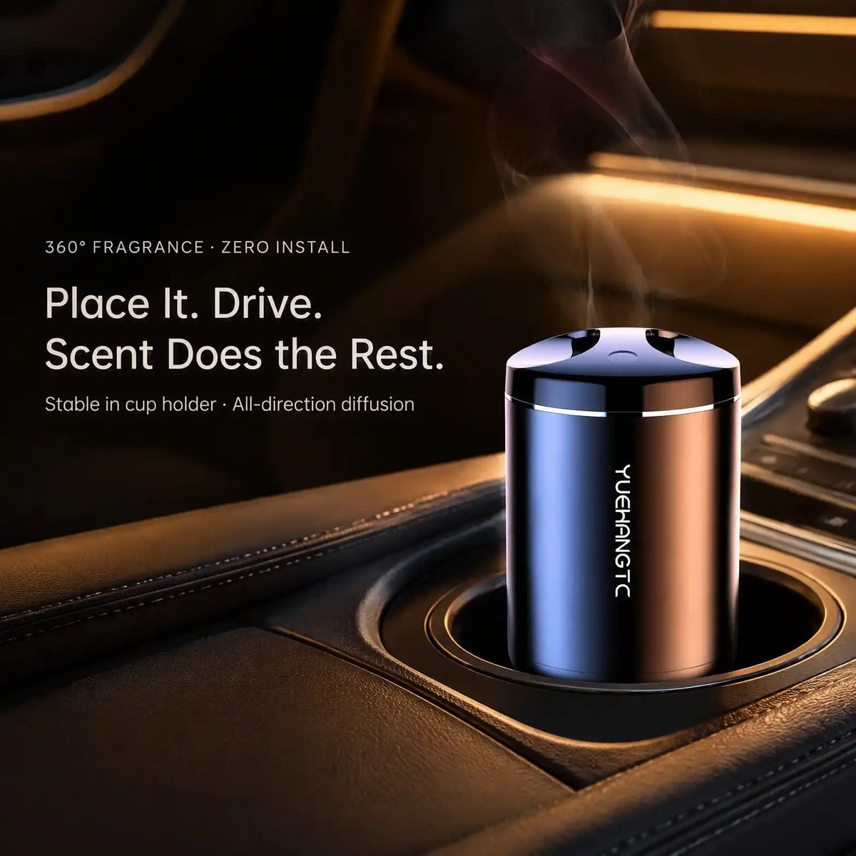 Gradient Metal Car Aromatherapy Diffuser Solid Fragrance Balm USB Powered Portable Air
