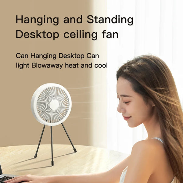 F47 Multifunctional Fan USB Rechargeable Portable Outdoor Camping Ceiling Fan with Night