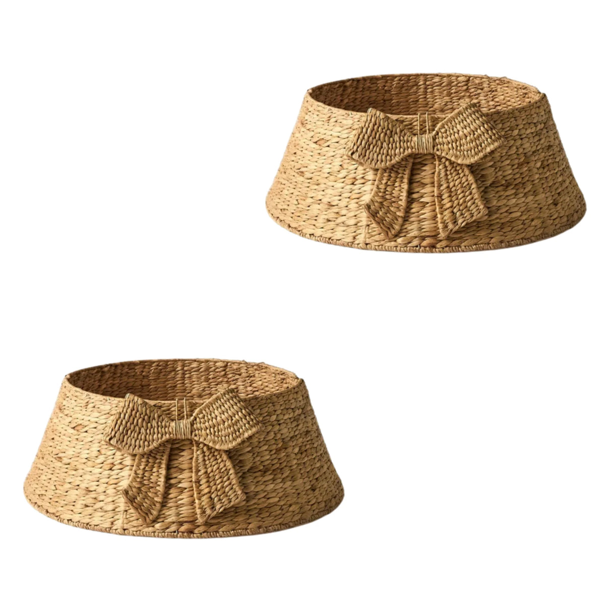 Charming Water Hyacinth Handmade Durable Christmas Tree Collar Natural Sustainable Tree