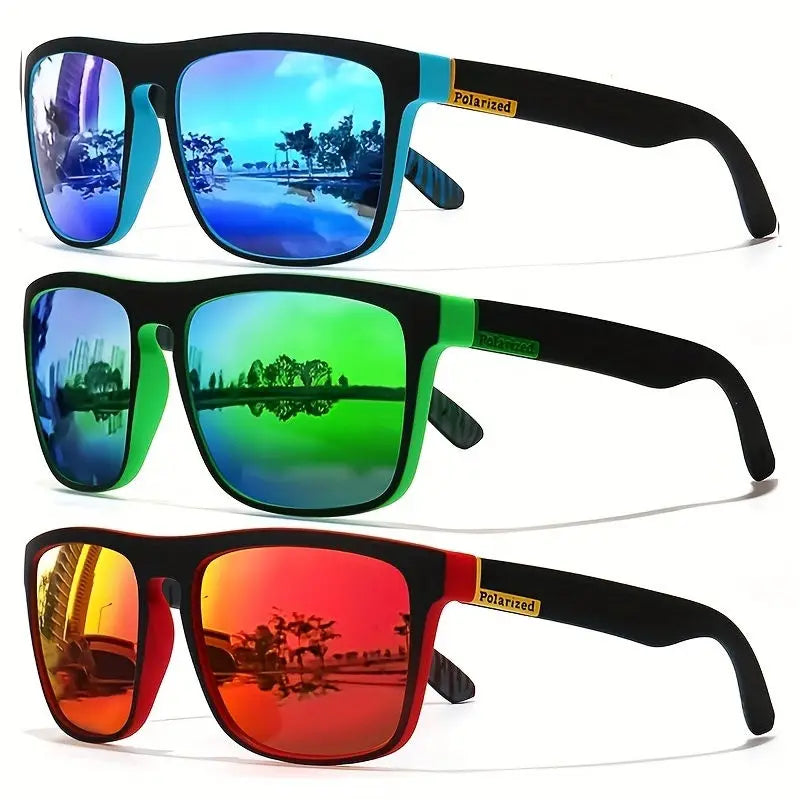 Vintage Fashion Square Polarized Sunglasses Men Women Lightweight Luxury Full Rim