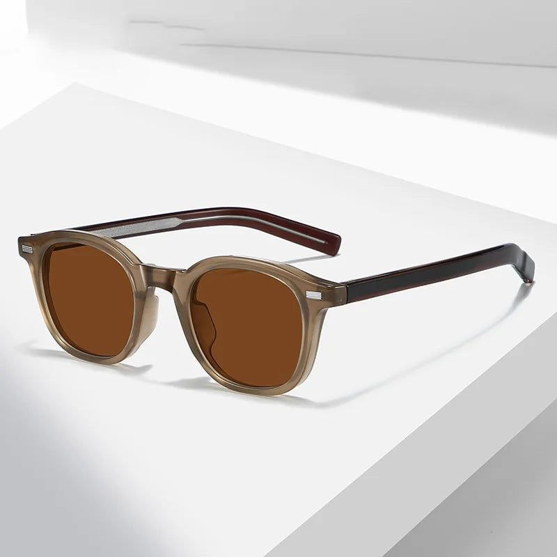 Women Designer Thick Acetate Sunglasses Retro Mens Sunglasses Vintage Fashion Oval Uv