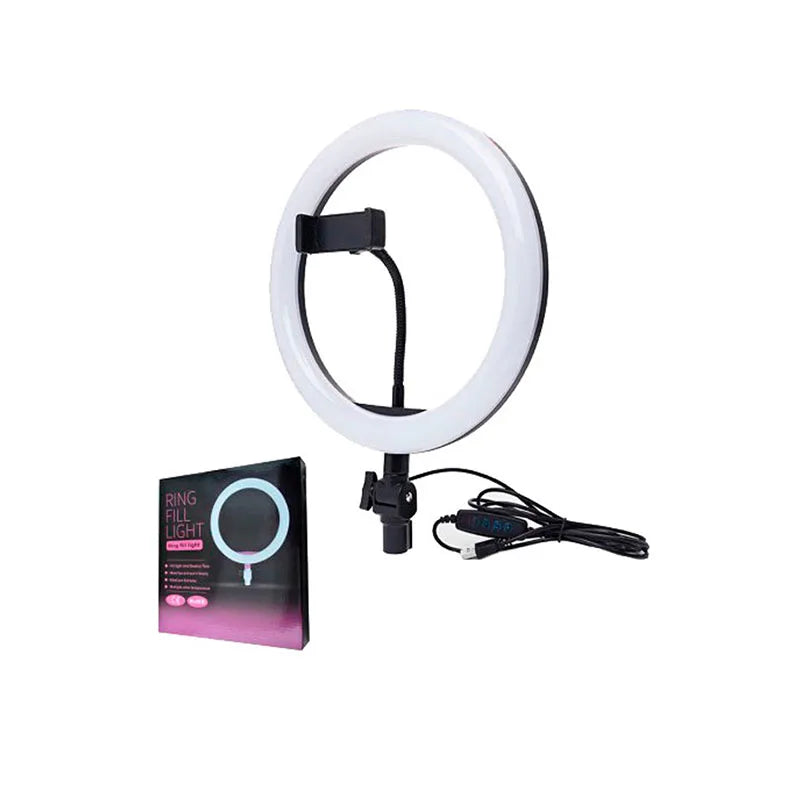 Myrva 10 Inch Ring Light With Phone Holder Adjustable Color Temperature Usb Powered