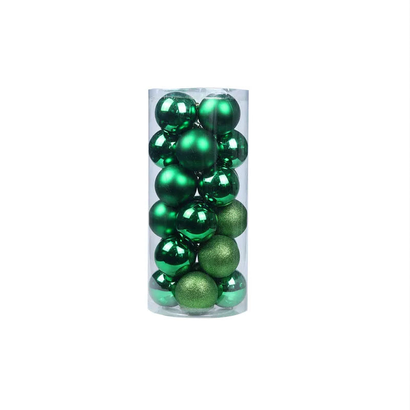 3/4/6/8cm Christmas Balls Set | 24pcs Plastic Electroplated Colorful Balls, Tree Hanging