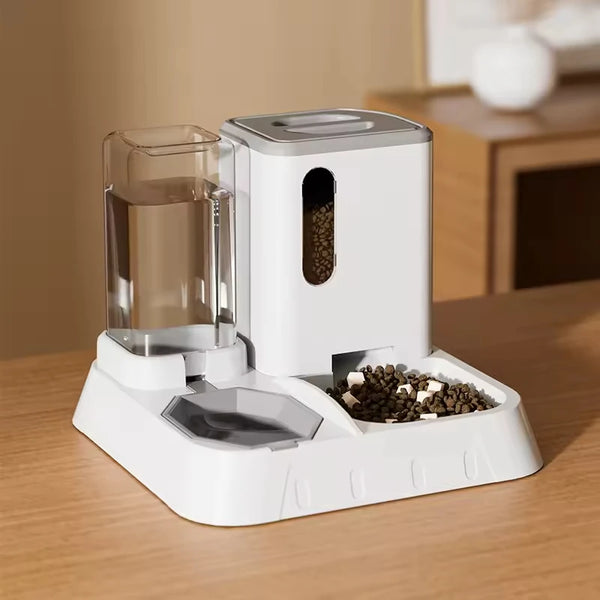 Self Dispensing Pet Feeder and Water Station Automatic Gravity Feeder for Cats and Dogs