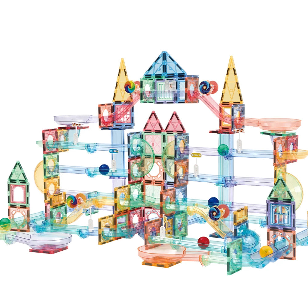 Creative Strong Magnet Tiles Tube Construction Building Blocks Magnetic Tiles Marble Run