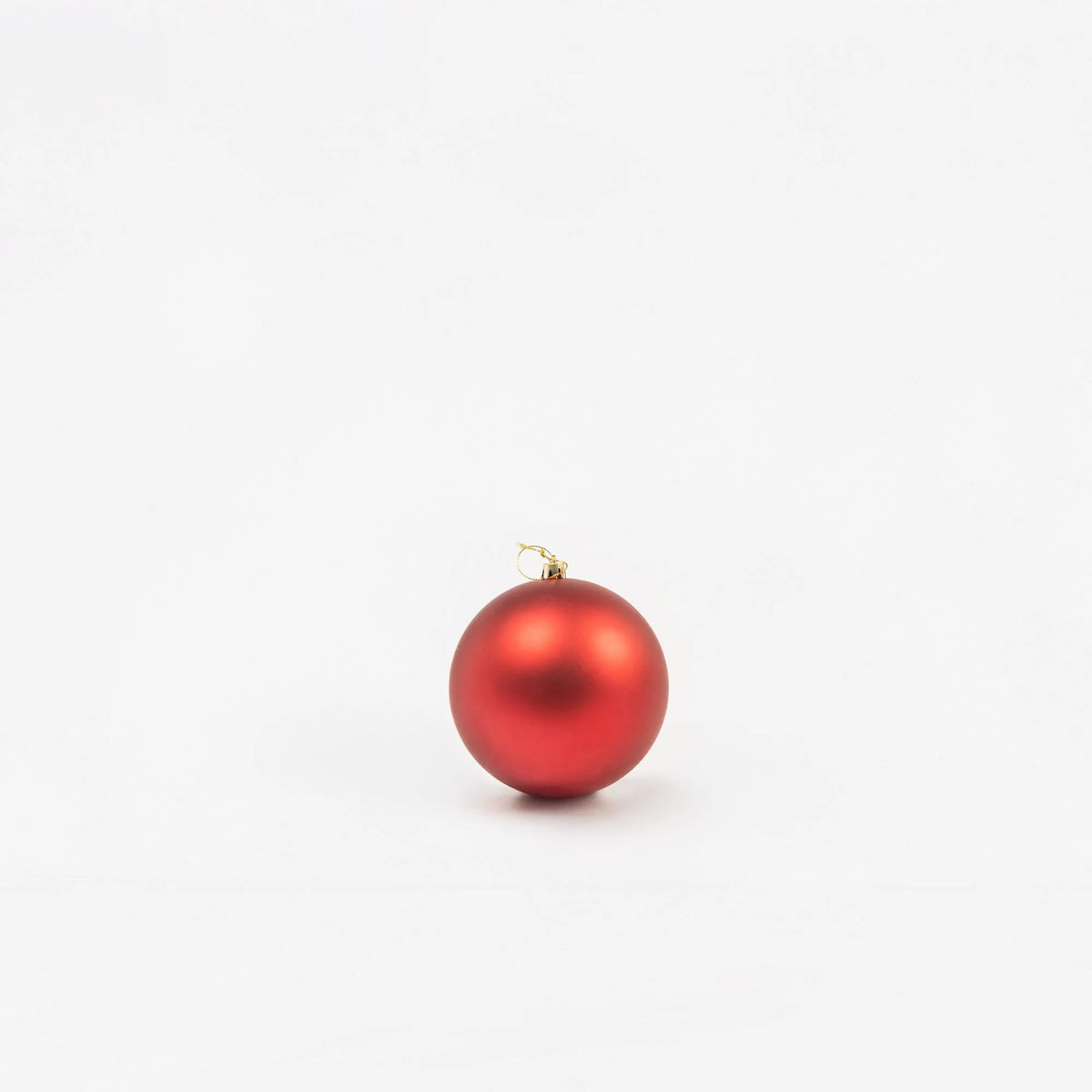Red Plastic Machine-Made Hanging Christmas Baubles 3pcs Set 12cm Diameter Festival Ball