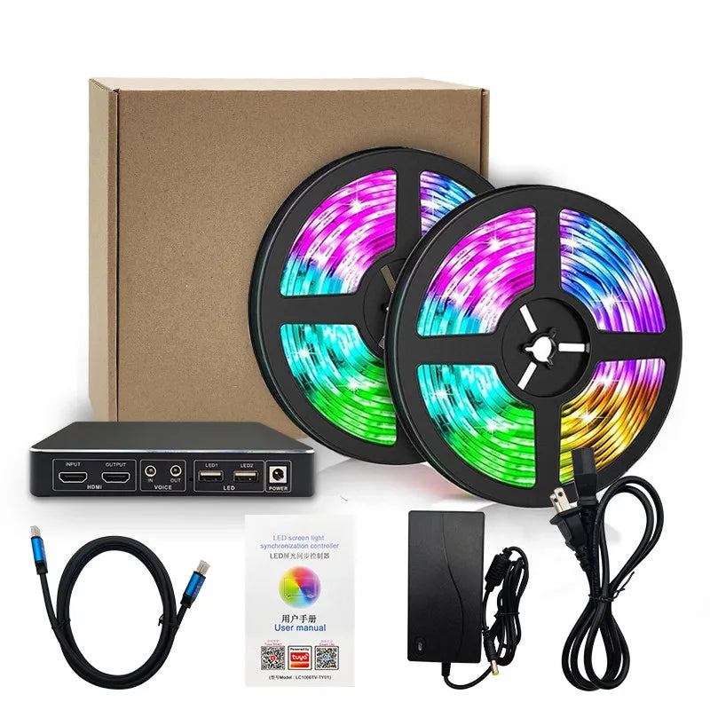 Smart WIFI Ambient Dream Color RGB DC12V Led Strip Light 60inch 120inch Sync TV Backlight