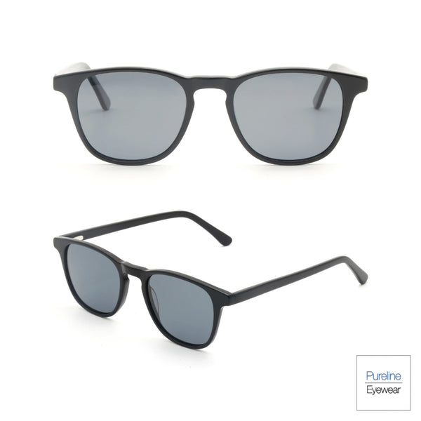 Classic Square Frame Polarized Sunglasses Unisex Designer Shades Grey Lenses Customizable