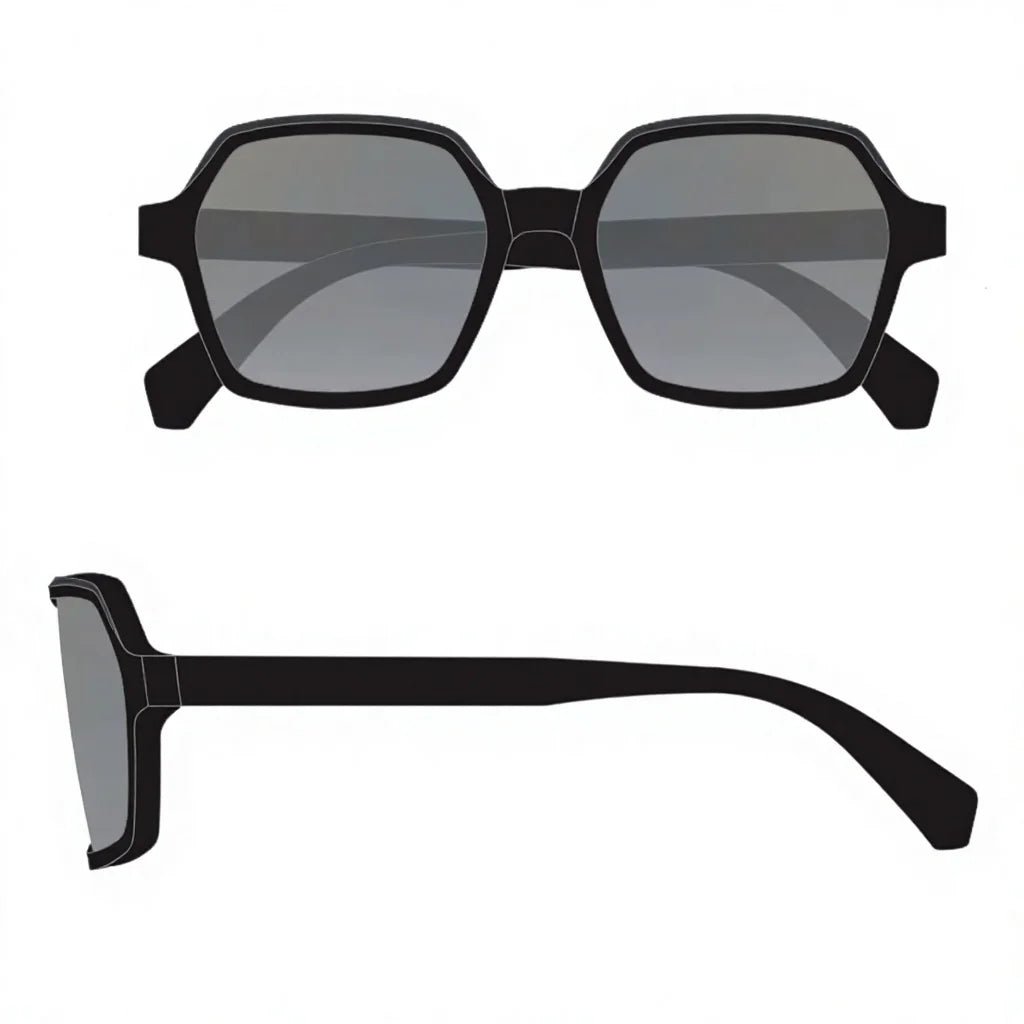 Acetate Polarized Square Sunglasses Men Women