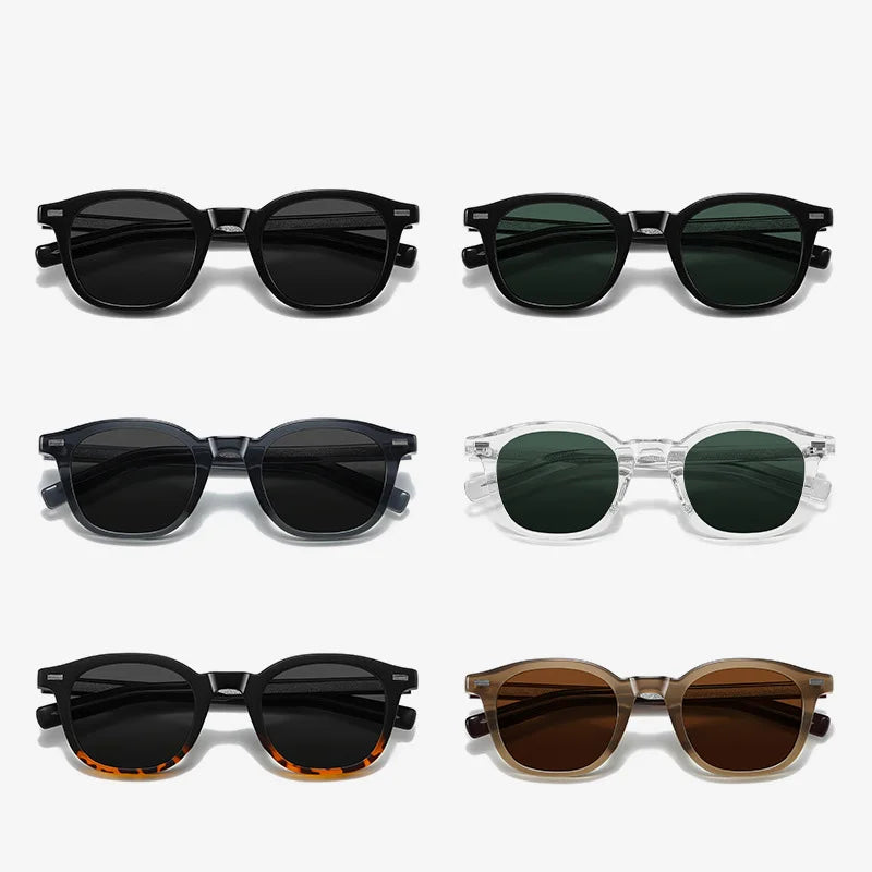 Women Designer Thick Acetate Sunglasses Retro Mens Sunglasses Vintage Fashion Oval Uv