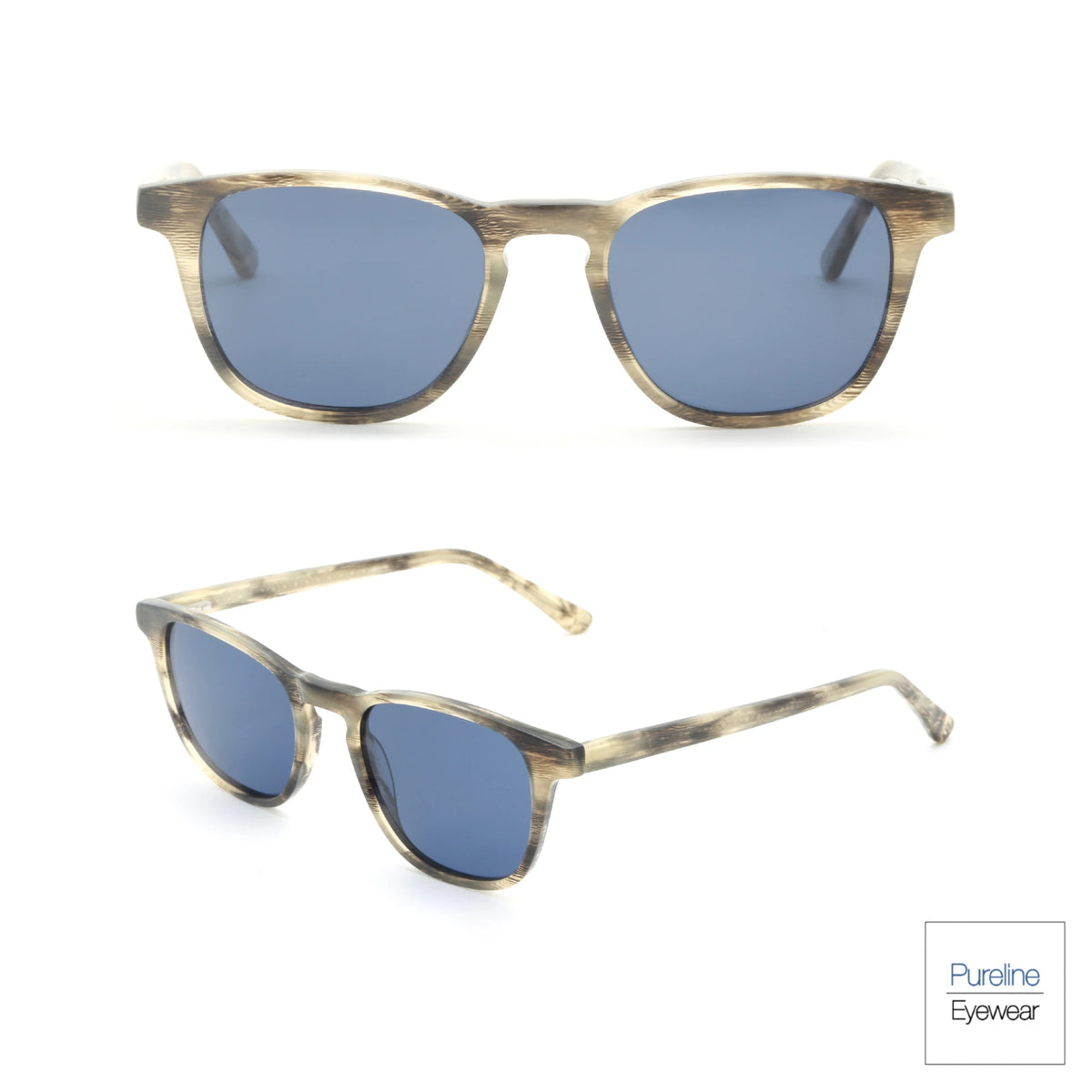 Classic Square Frame Polarized Sunglasses Unisex Designer Shades Grey Lenses Customizable