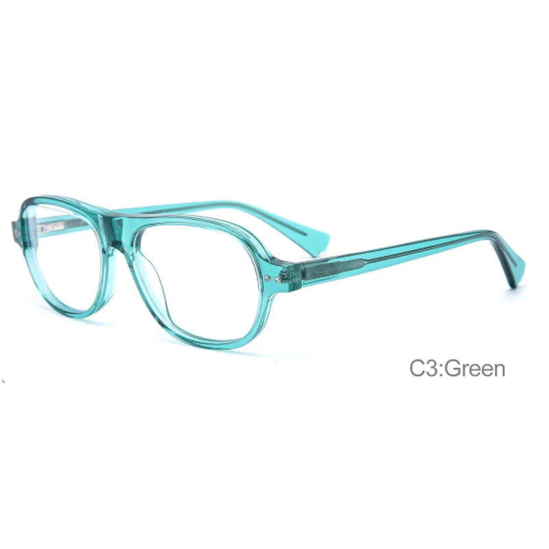 Women'S Designer Thick Acetate Sunglasses Retro Mens Sunglasses Vintage Fashion Oval Uv