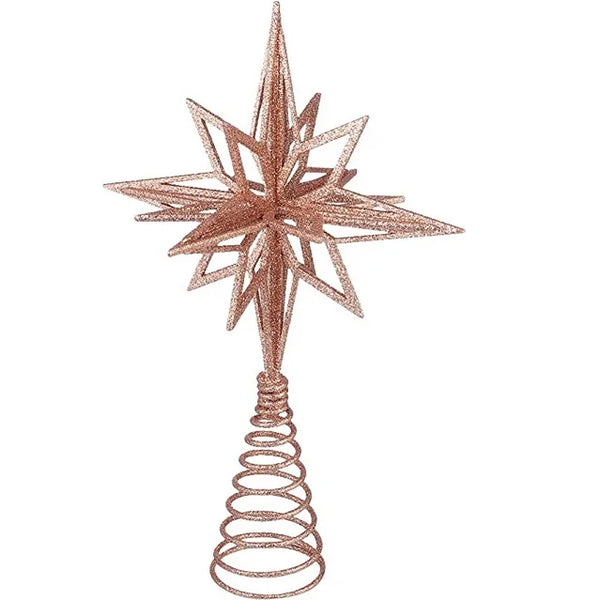 Metal Tree Shape Decoration Christmas Tree Topper Gold Hanging Decoration for Home