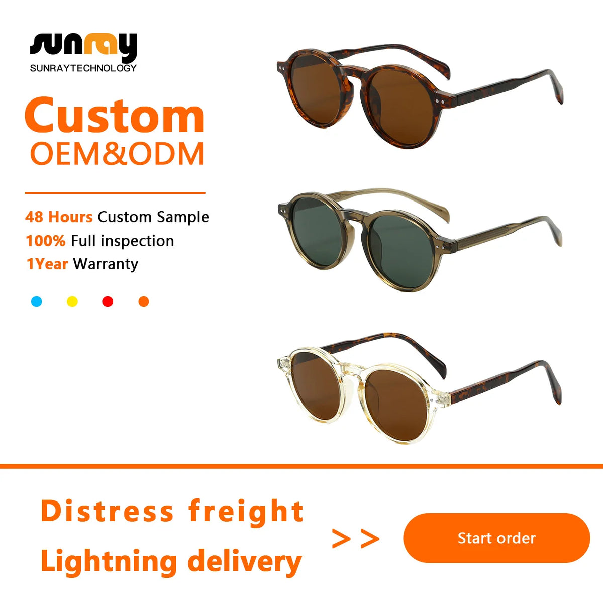 Sunglasses Vintage Fashion Oval Uv Polarized Sunglasses Women'S Designer Thick Acetate