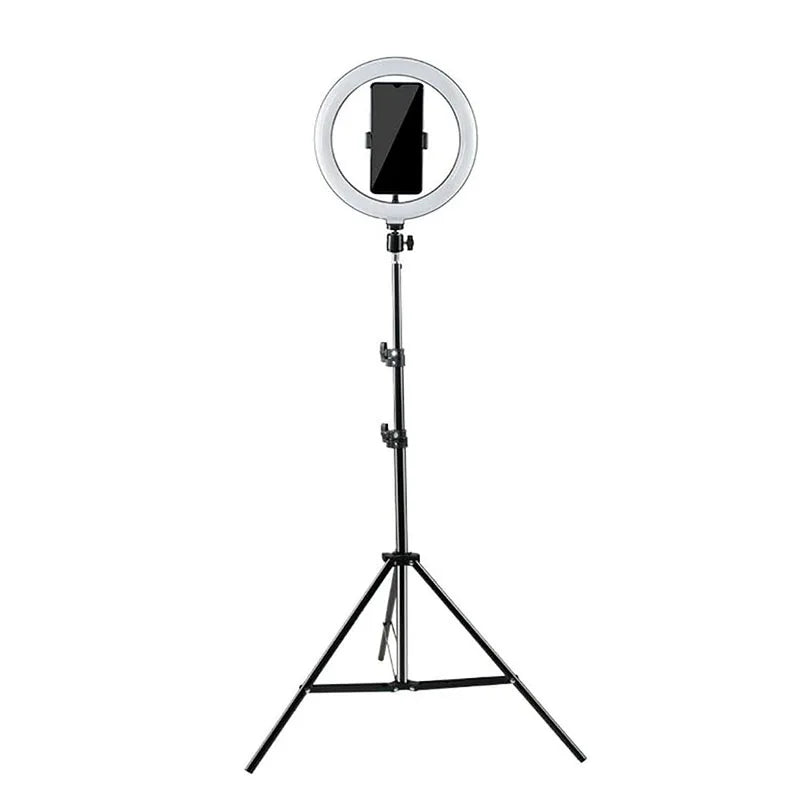 Myrva 10 Inch Ring Light With Phone Holder Adjustable Color Temperature Usb Powered