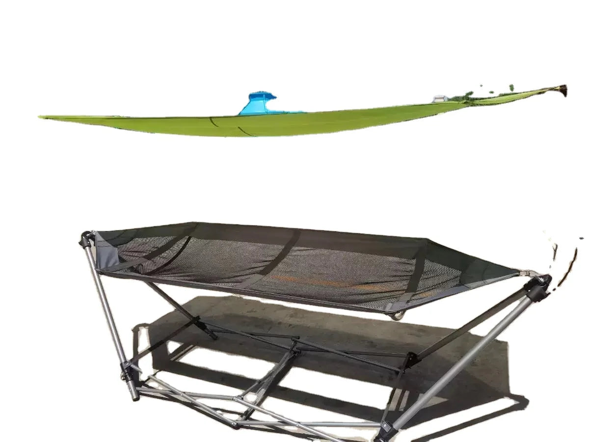 Outdoor Garden Camping Hammock Swing Chair Double Hammock with Steel Stand and Carrying