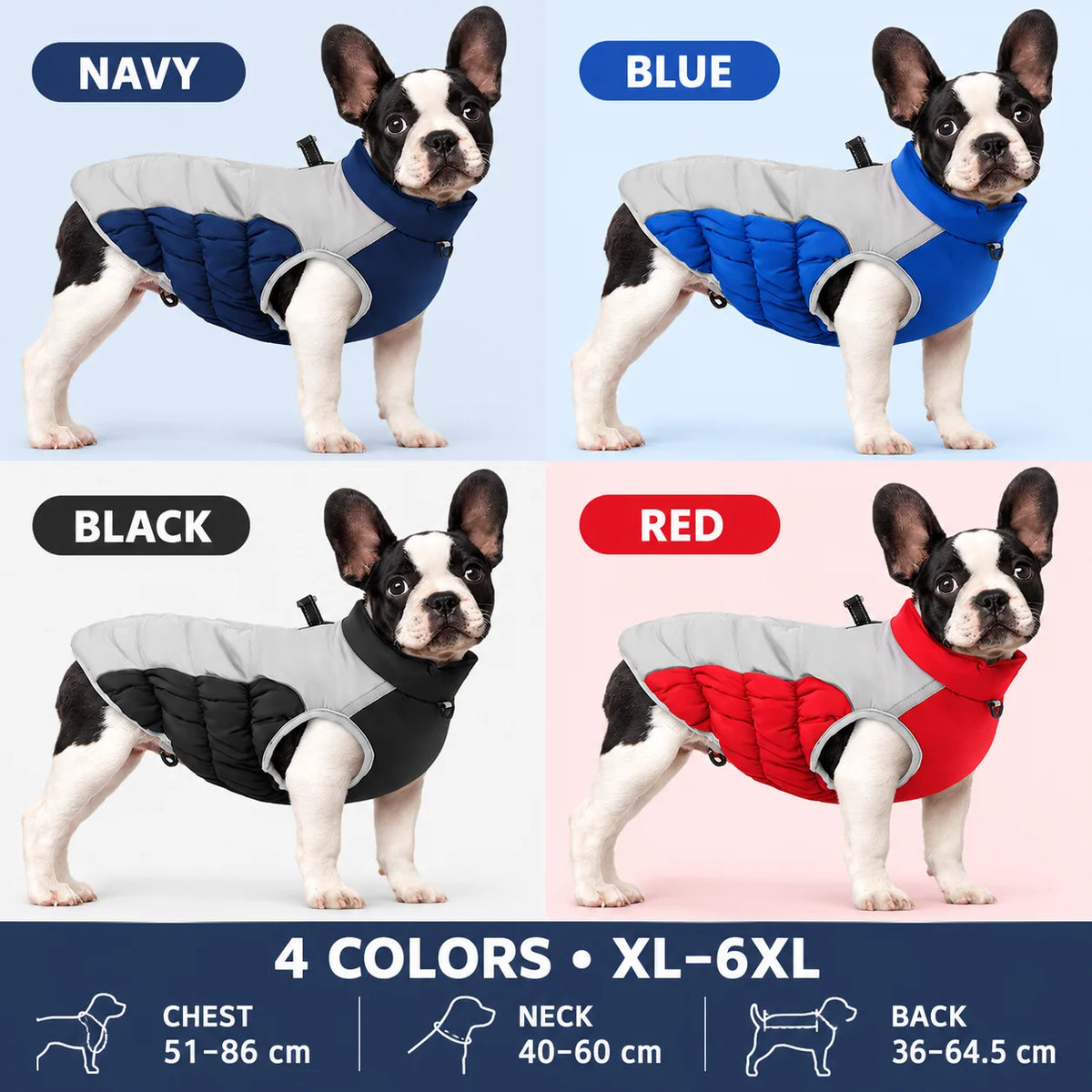 Zheng Xin Warm Winter Polyester Dog Coat Waterproof Jacket Vest Reflective Puppy Apparel
