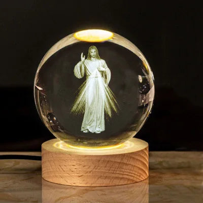 Customizable 3D Laser Engraved Islamic Ball Eco-Friendly Polished Religious Night Light