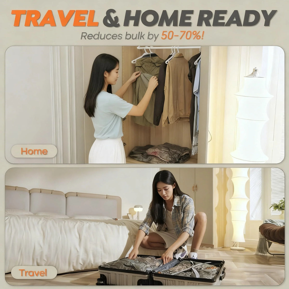 G-Heavy Duty Eco-Friendly Flexible Vacuum Compression Bag High-Power Pump Multifunctional