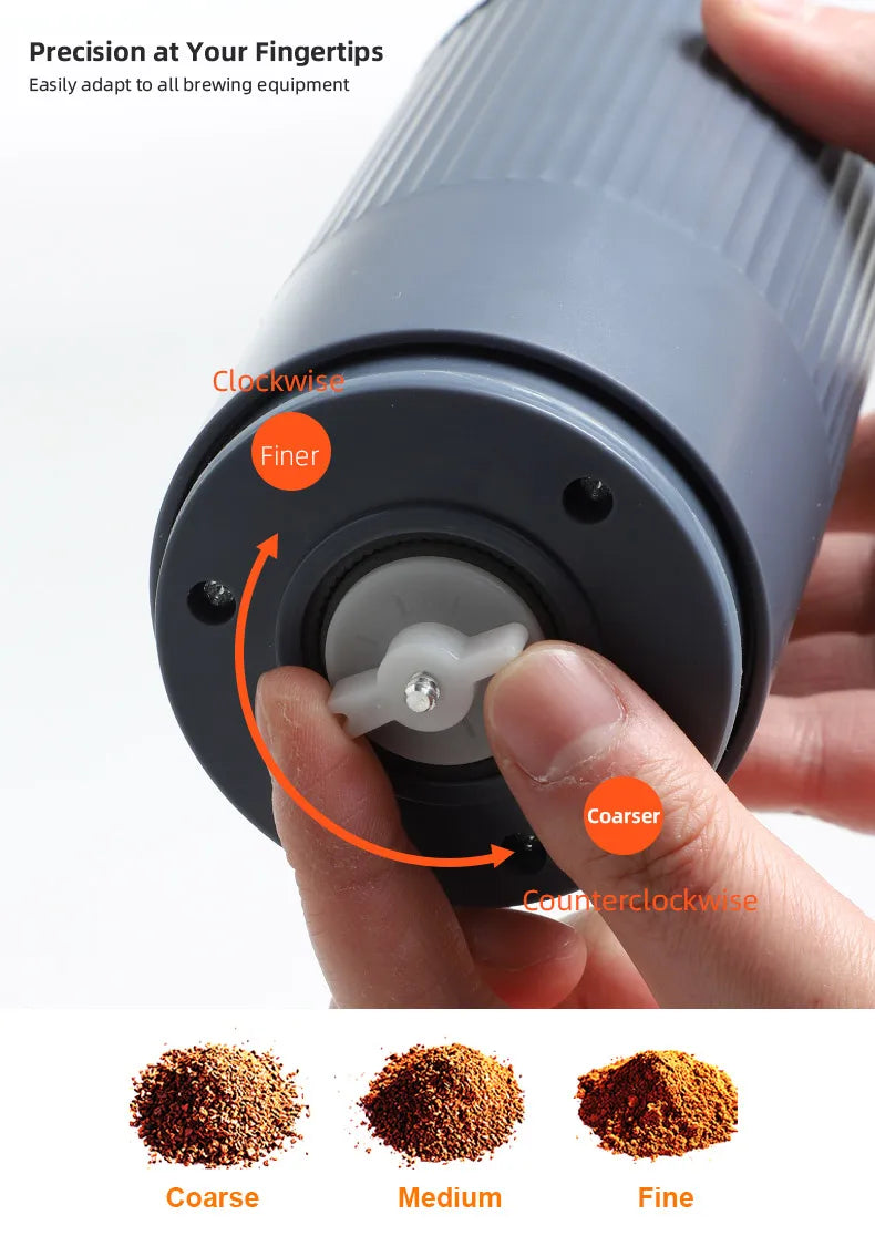 New Popular USB Rechargeable Electric Round Coffee Beans Grinder Portable Outdoors