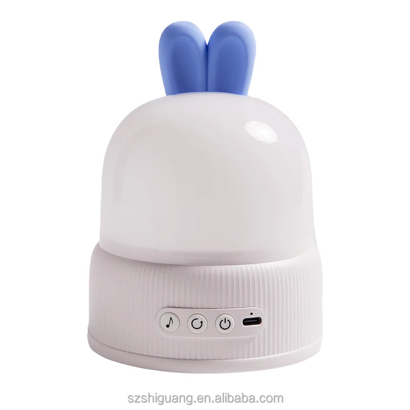 Bluelight Rabbit Shaped Baby Gift Set Starry Star Projector Night Light Bunny Music Box