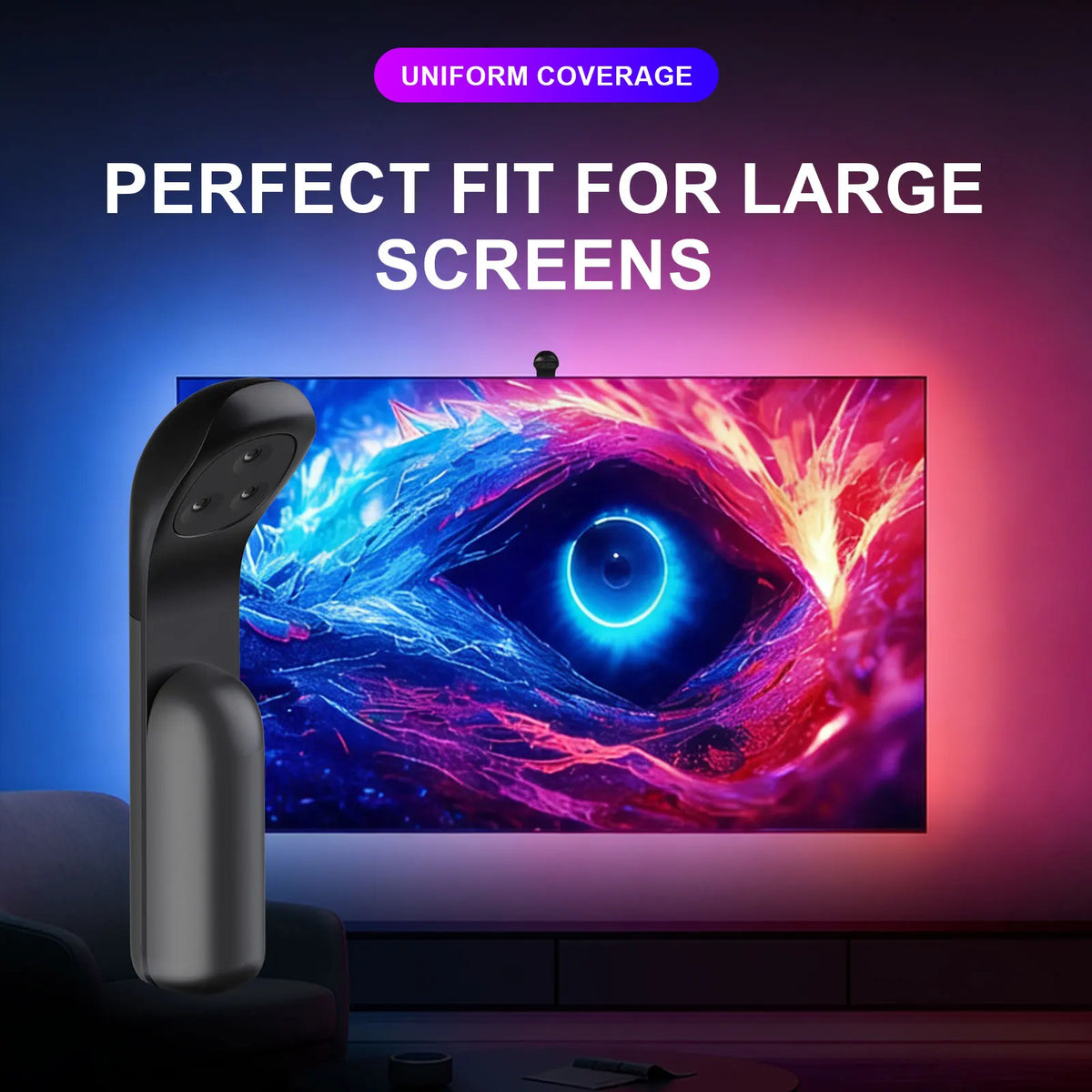 Smart TV Ambient Backlight Kit Camera Sync RGBIC LED Strip App Control Music Mode