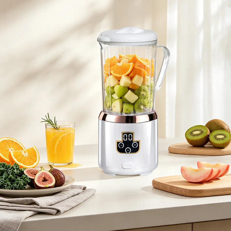 Household Rechargeable 1L Juice Blender Multi-Functional Fruit Smoothie Cup Portable