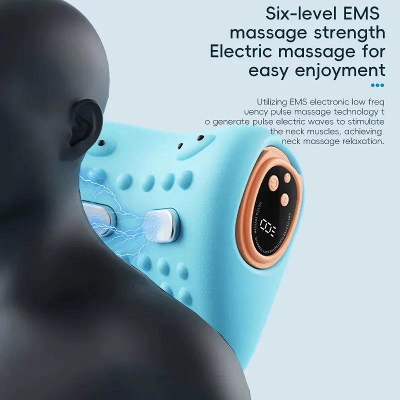 Multifunctional Shiatsu Acupoint Massage Pillow Timing Control Hot Compress Massager Neck