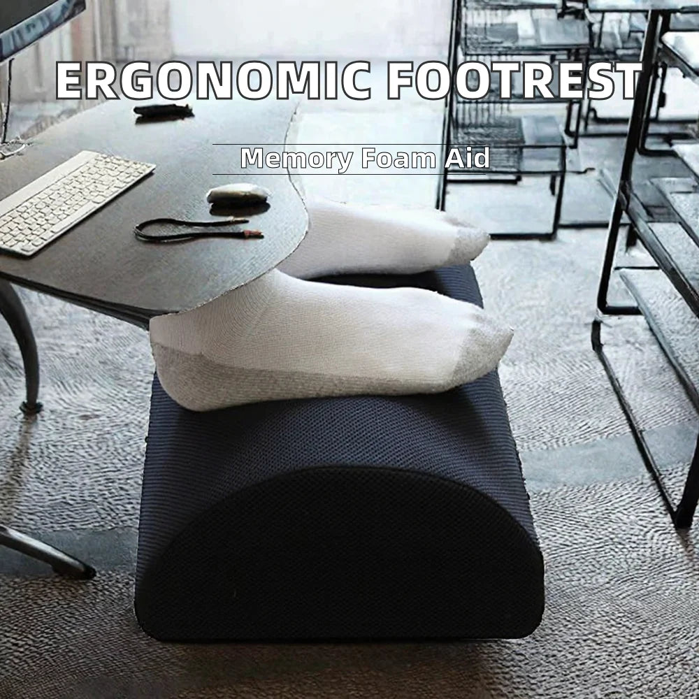 Ergonomic Memory Foam Non- Cover Footrest Under Desk Office Leg Cushion Hotel Use Knitted